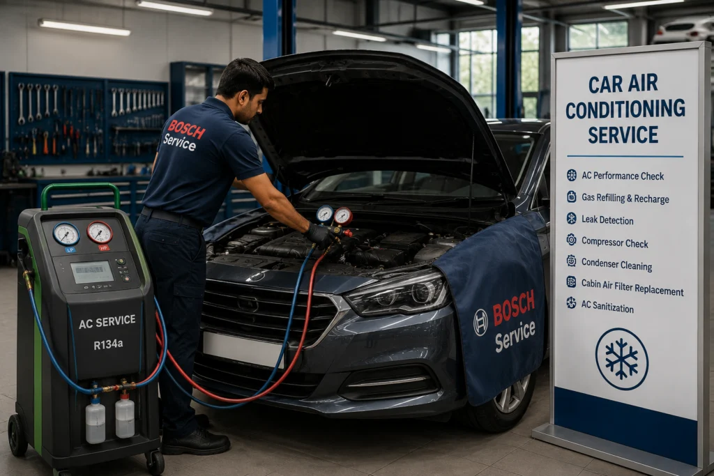Car AC Service in Thane using Bosch-approved diagnostic equipment